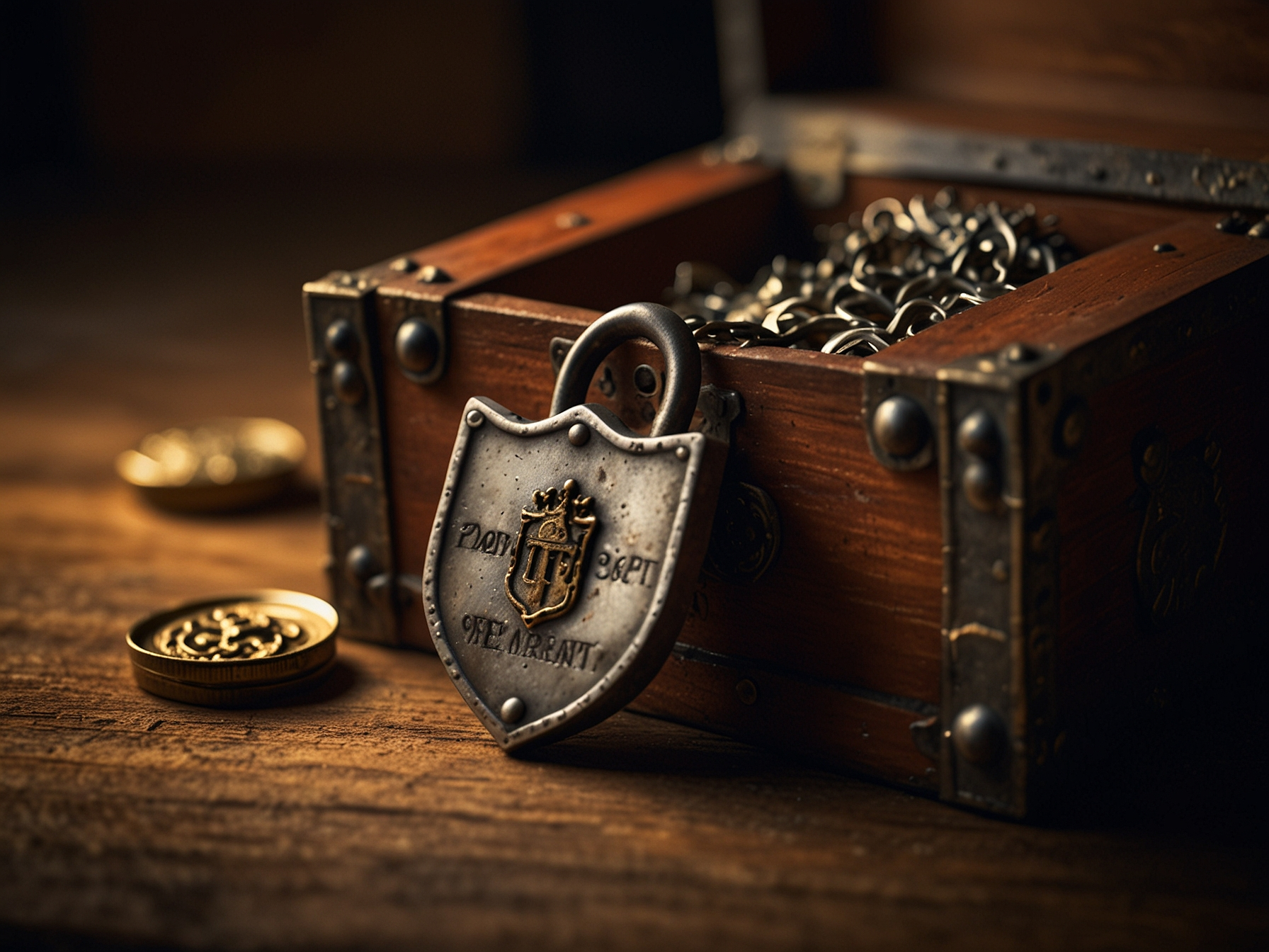 Locked chest opening to reveal offers